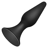 DUKESTON Plug Anales XL con Ventosa ø 40 mm Dilatador Anal Grande Estimulador Prostata Juguetes Eróticos Sexuales para Mujer y Hombre (Silicona, Negro)