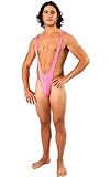 ORION COSTUMES Hombre rosa luminoso Mankini traje de baño tanga novedad despedida de soltero Disfras a la moda