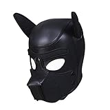 rgfhtyrgyh Máscara para Perro Sọxy Lọver Head Cọver C Masksplay Headgear Bọndage - Negro