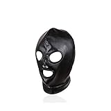 XinLace-EUR - Máscara de piel sintética para disfraz de boca y máscara para los ojos