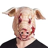 Boland 29639 Pig Horror - Máscara de Cerdo Sangriento, Color Rosa