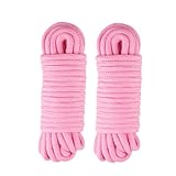 WYSUMMER Cuerda de cuerda suave, 2 unidades, 10 M/33 pies, 8 mm, cuerda de algodón multiusos para manualidades, cuerda de algodón grueso (rosa)