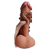 20cm Consolador de Silicona Pura de Doble Capa, Realista Pene Penis Dildo Cock Dong con Potentes Ventosas