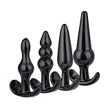 Healifty amal plug anal plug beads silicona adultos parejas unisex placer alternativa juguetes (negro)