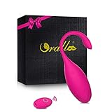 ORALLOO Masajeador de Clítoris para Mujeres con Control Remoto, Estimulador de la Vagina 10 Modos de Frecuencia, Silicona Suave, Impermeable, Carga USB
