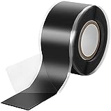 POPPSTAR - Cinta de silicona de autofusión, 1 x 3 m, ideal como cinta de reparación, cinta aislante y cinta de sellado (estanca, hermetica), 25mm de ancho, color negro